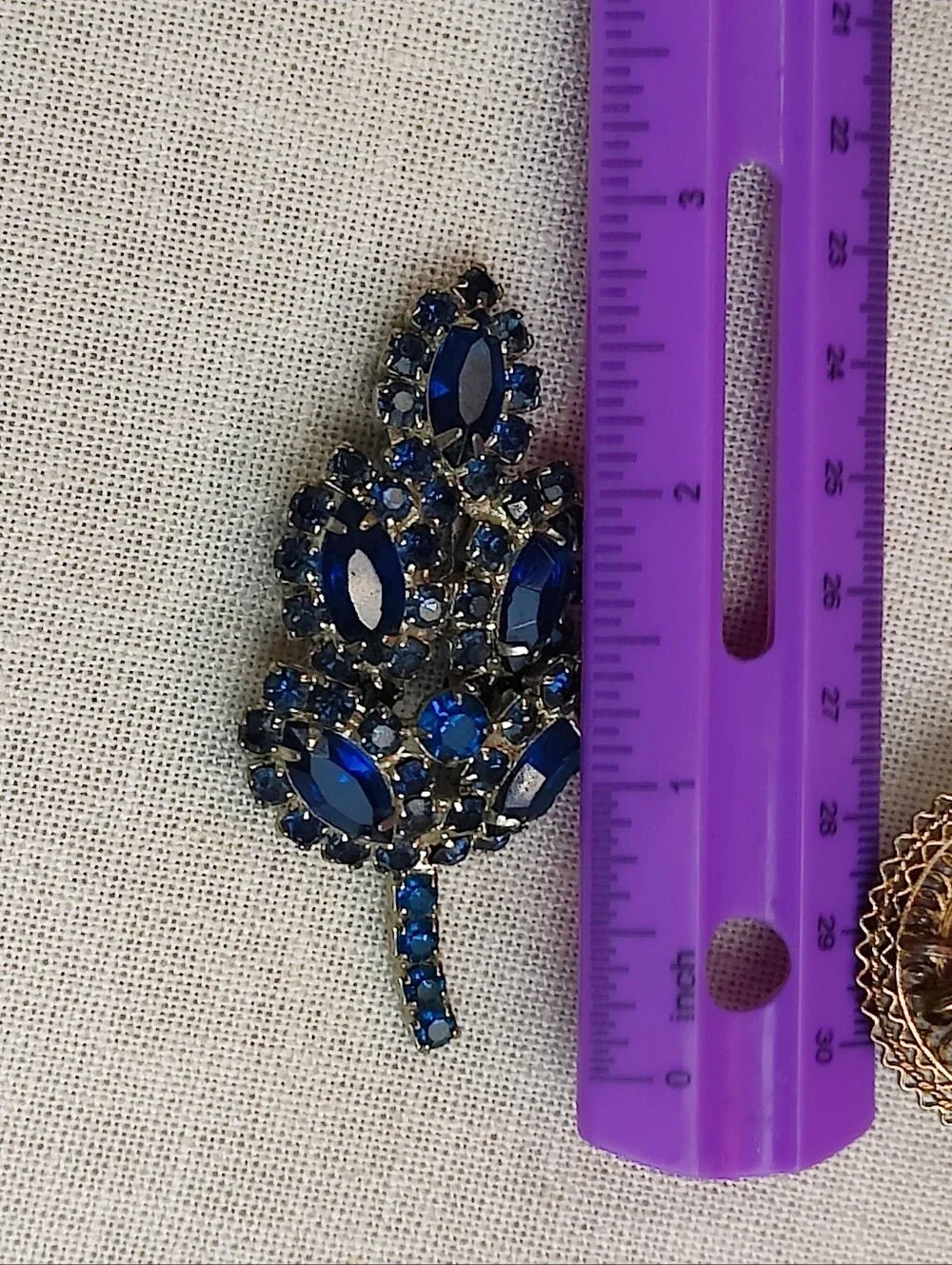 Vintage Juliana D&E Blue Rhinestone Fruits